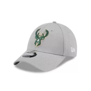 Caps* Milwaukee Bucks Gray 9FORTY StretchSnap Hat - KTGCaps - Baseball caps for various teams, purchased online at a discount