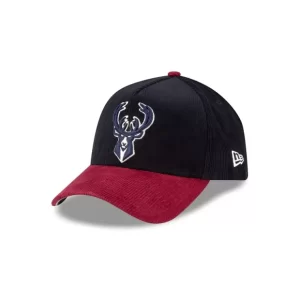 Caps* Milwaukee Bucks Navy Corduroy 9FORTY AFrame Snapback Hat - KTGCaps - Baseball caps for various teams, purchased online at a discount