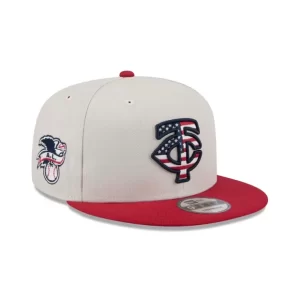 Caps* Minnesota Twins Independence Day 2024 9FIFTY Snapback Hat - KTGCaps - Baseball caps for various teams, purchased online at a discount