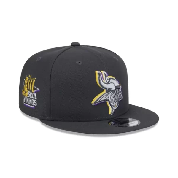 Caps* Minnesota Vikings 2024 Draft 9FIFTY Snapback Hat - KTGCaps - Baseball caps for various teams, purchased online at a discount
