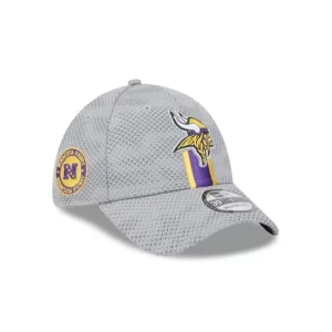Caps* Minnesota Vikings 2024 Sideline Gray 39THIRTY Stretch Fit Hat - KTGCaps - Baseball caps for various teams, purchased online at a discount