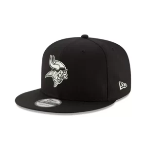 Caps* Minnesota Vikings Black and White 9FIFTY Snapback Hat - KTGCaps - Baseball caps for various teams, purchased online at a discount