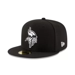 Caps* Minnesota Vikings Black amp White 59FIFTY Fitted Hat - KTGCaps - Baseball caps for various teams, purchased online at a discount