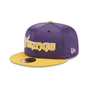Caps* Minnesota Vikings Satin 59FIFTY Fitted Hat - KTGCaps - Baseball caps for various teams, purchased online at a discount