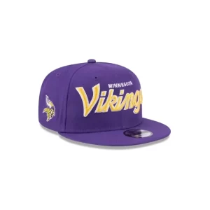 Caps* Minnesota Vikings Script Kids 9FIFTY Snapback Hat - KTGCaps - Baseball caps for various teams, purchased online at a discount