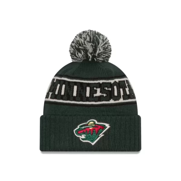 Caps* Minnesota Wild Retro Pom Knit Hat - KTGCaps - Baseball caps for various teams, purchased online at a discount