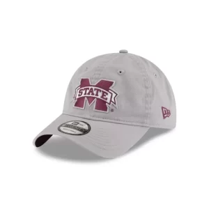 Caps* Mississippi State Bulldogs Gray 9TWENTY Adjustable Hat - KTGCaps - Baseball caps for various teams, purchased online at a discount