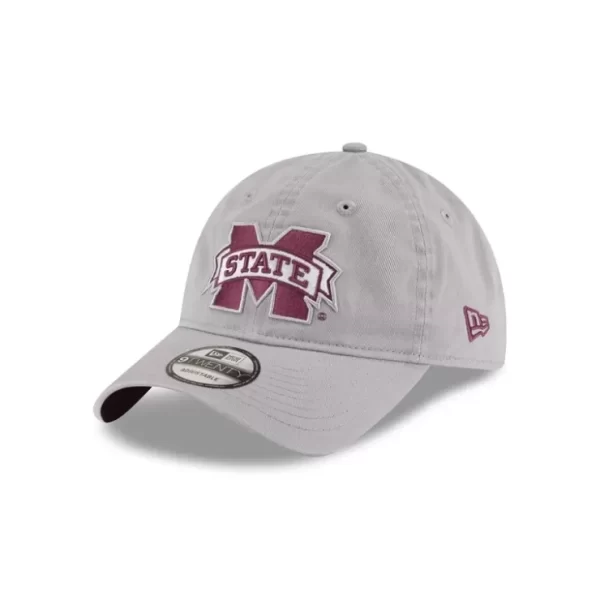 Caps* Mississippi State Bulldogs Gray 9TWENTY Adjustable Hat - KTGCaps - Baseball caps for various teams, purchased online at a discount