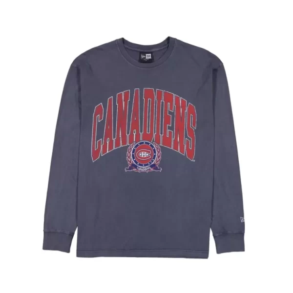 Caps* Montreal Canadiens Oversized Essentials Long Sleeve TShirt - KTGCaps - Baseball caps for various teams, purchased online at a discount