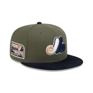 Caps* Montreal Expos Olive Green 59FIFTY Fitted Hat - KTGCaps - Baseball caps for various teams, purchased online at a discount