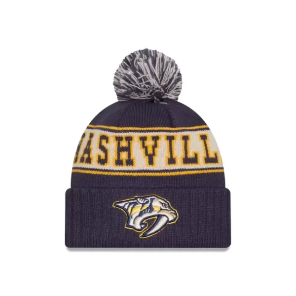 Caps* Nashville Predators Retro Pom Knit Hat - KTGCaps - Baseball caps for various teams, purchased online at a discount