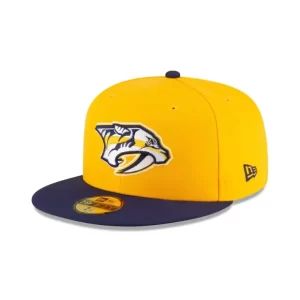 Caps* Nashville Predators Yellow 59FIFTY Fitted Hat - KTGCaps - Baseball caps for various teams, purchased online at a discount