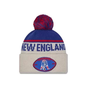 Caps* New England Patriots 2024 Cold Weather Historic Pom Knit Hat - KTGCaps - Baseball caps for various teams, purchased online at a discount