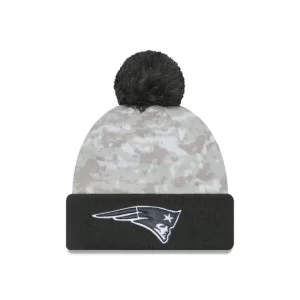 Caps* New England Patriots 2024 Salute to Service Pom Knit Hat - KTGCaps - Baseball caps for various teams, purchased online at a discount