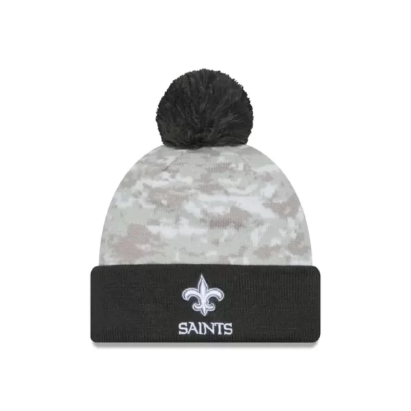 Caps* New Orleans Saints 2024 Salute to Service Pom Knit Hat - KTGCaps - Baseball caps for various teams, purchased online at a discount