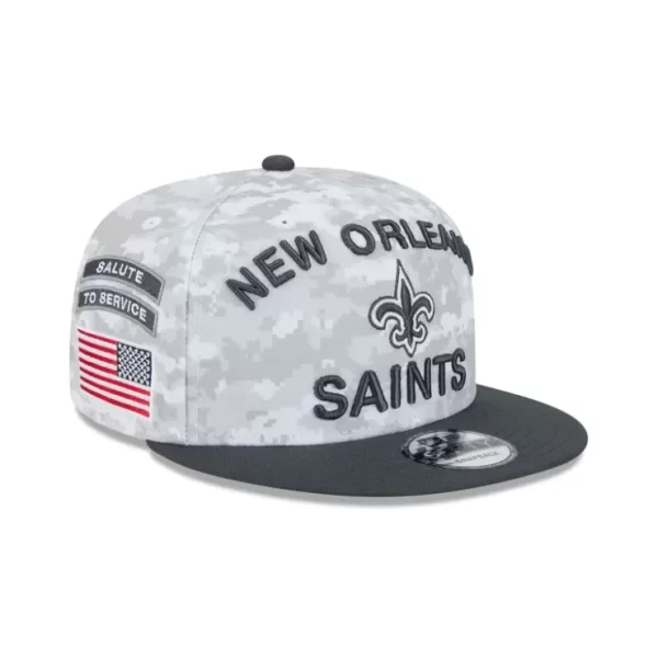 Caps* New Orleans Saints 2024 Salute to Service 9FIFTY Snapback Hat - KTGCaps - Baseball caps for various teams, purchased online at a discount