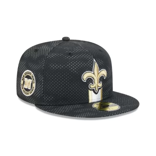 Caps* New Orleans Saints 2024 Sideline 59FIFTY Fitted Hat - KTGCaps - Baseball caps for various teams, purchased online at a discount
