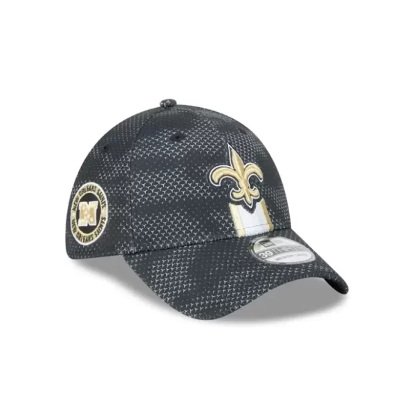 Caps* New Orleans Saints 2024 Sideline 39THIRTY Stretch Fit Hat - KTGCaps - Baseball caps for various teams, purchased online at a discount