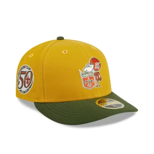 Caps* New Orleans Saints Cinnamon Sage Low Profile 59FIFTY Fitted Hat - KTGCaps - Baseball caps for various teams, purchased online at a discount