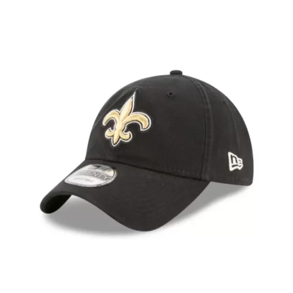 Caps* New Orleans Saints Core Classic Black 9TWENTY Adjustable Hat - KTGCaps - Baseball caps for various teams, purchased online at a discount