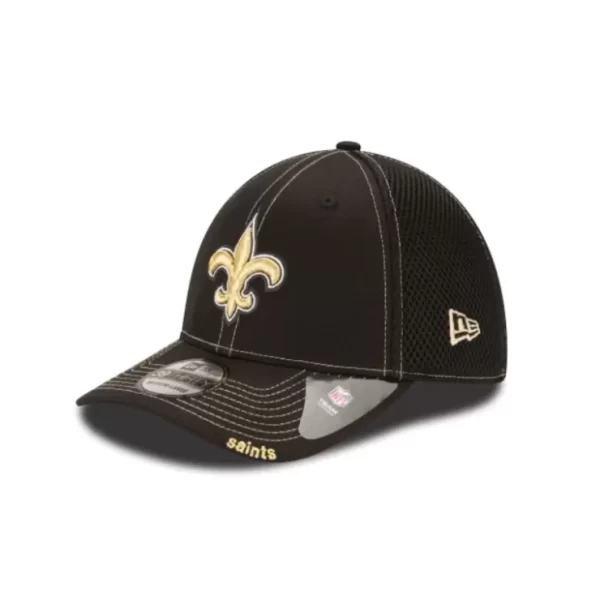 Caps* New Orleans Saints Neo 39THIRTY Stretch Fit Hat - KTGCaps - Baseball caps for various teams, purchased online at a discount
