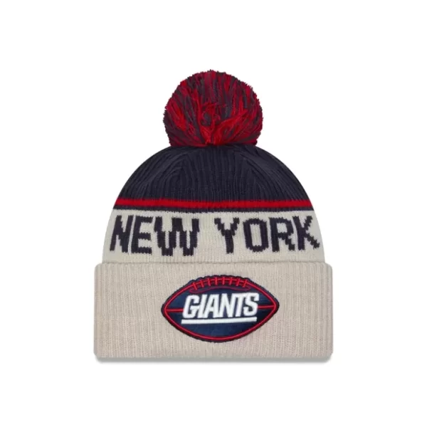 Caps* New York Giants 2024 Cold Weather Historic Pom Knit Hat - KTGCaps - Baseball caps for various teams, purchased online at a discount