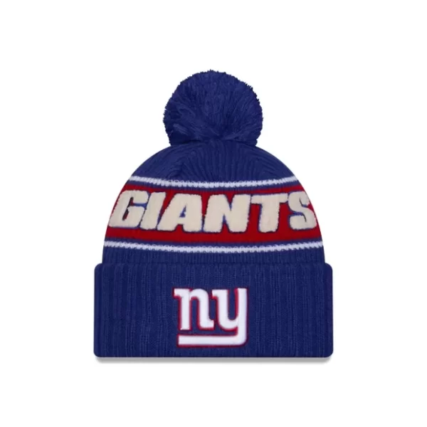 Caps* New York Giants 2024 Cold Weather Sport Pom Knit Hat - KTGCaps - Baseball caps for various teams, purchased online at a discount