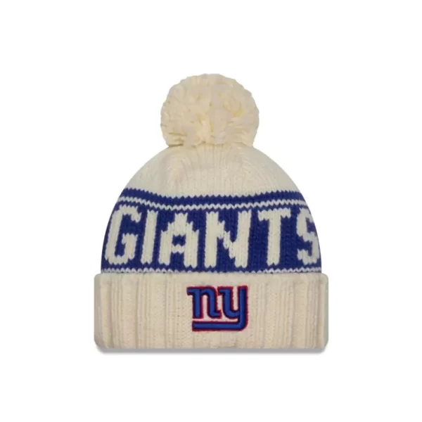 Caps* New York Giants 2024 Cold Weather Chrome Pom Knit Hat - KTGCaps - Baseball caps for various teams, purchased online at a discount