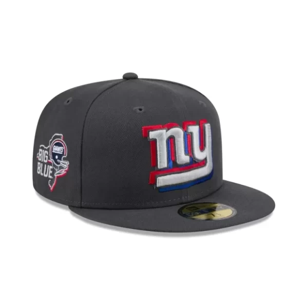 Caps* New York Giants 2024 Draft Gray 59FIFTY Fitted Hat - KTGCaps - Baseball caps for various teams, purchased online at a discount