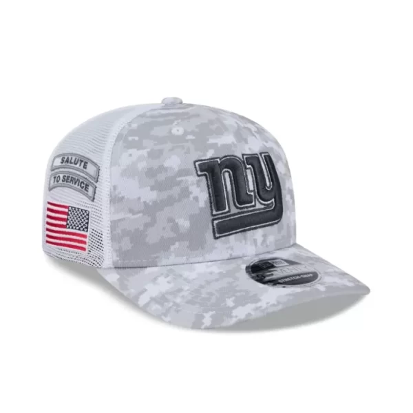 Caps* New York Giants 2024 Salute to Service 9SEVENTY Trucker Hat - KTGCaps - Baseball caps for various teams, purchased online at a discount