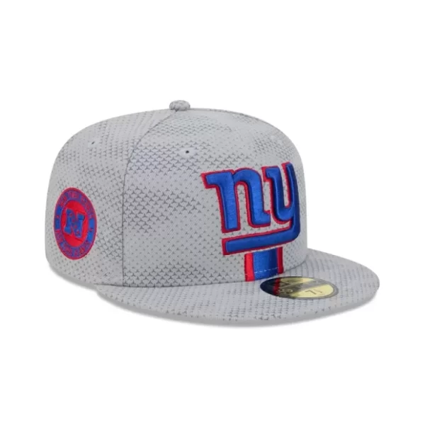 Caps* New York Giants 2024 Sideline Gray 59FIFTY Fitted Hat - KTGCaps - Baseball caps for various teams, purchased online at a discount