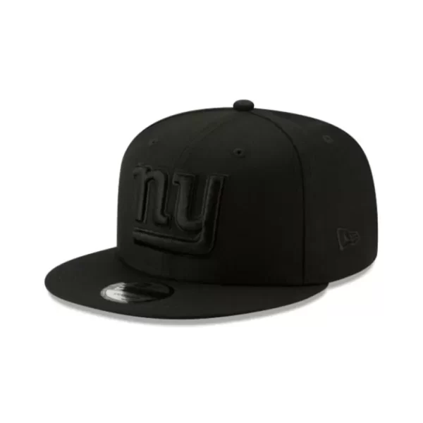 Caps* New York Giants Basic Black On Black 9FIFTY Snapback Hat - KTGCaps - Baseball caps for various teams, purchased online at a discount