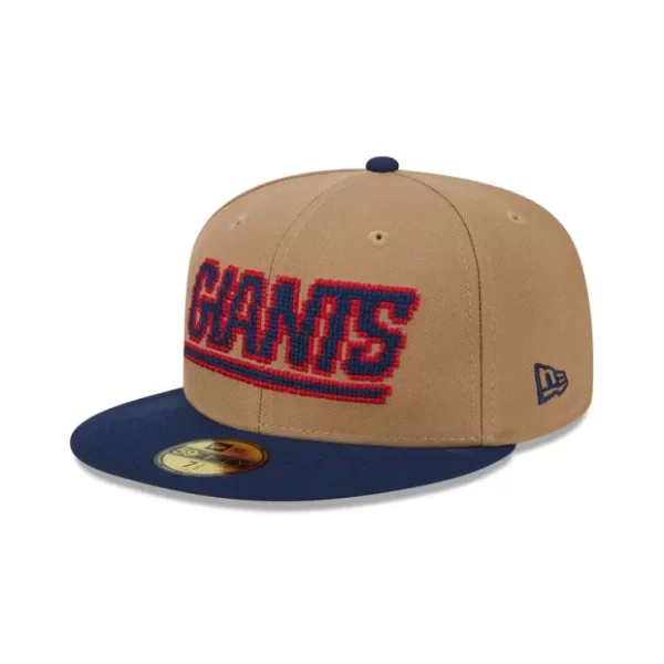 Caps* New York Giants Classic 8Bit Wordmark 59FIFTY Fitted Hat - KTGCaps - Baseball caps for various teams, purchased online at a discount