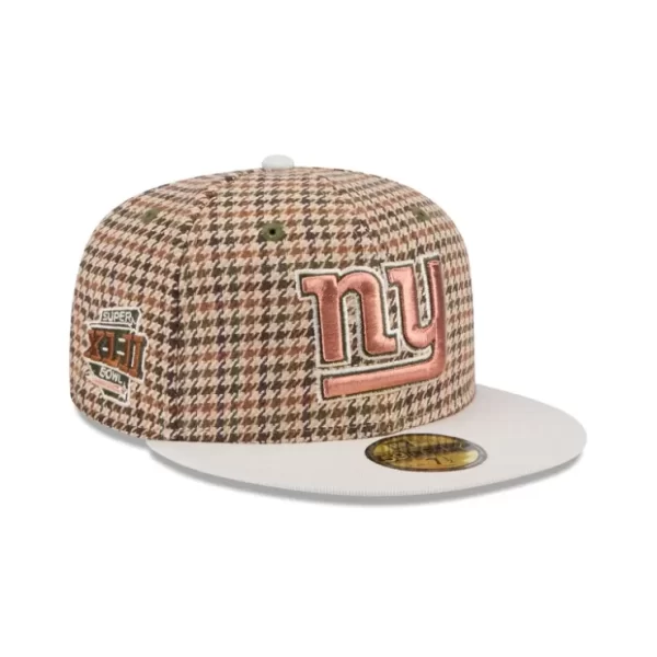Caps* New York Giants Houndstooth 59FIFTY Fitted Hat - KTGCaps - Baseball caps for various teams, purchased online at a discount