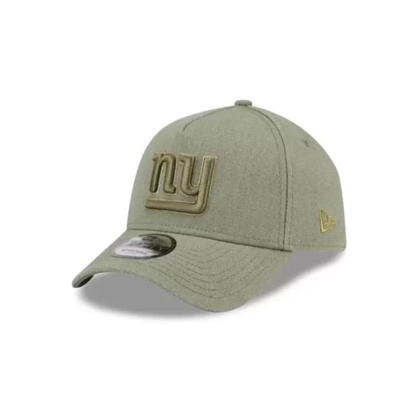 Caps* New York Giants Logo Essentials Olive 9FORTY AFrame Snapback Hat - KTGCaps - Baseball caps for various teams, purchased online at a discount