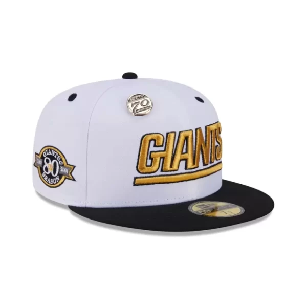 Caps* New York Giants 70th Anniversary 59FIFTY Fitted Hat - KTGCaps - Baseball caps for various teams, purchased online at a discount